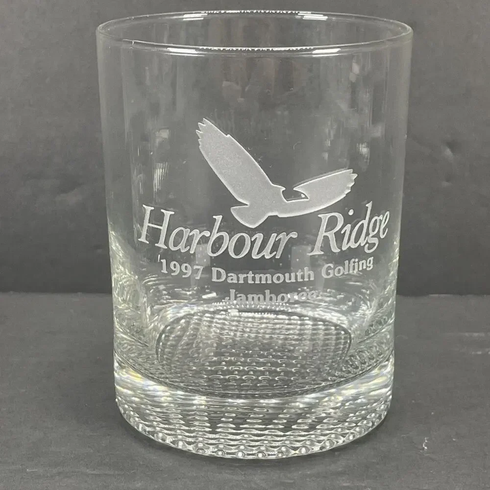 Rare 1997 Harbour Ridge Dartmouth Golfing Jamboree Collector's Glasses Set of 4